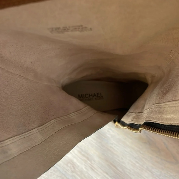 Michael Kors Hayley Black Boots Knee High MK Platform Size 8.5 - Picture 16 of 16